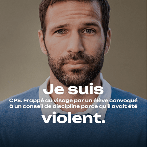 portrait de CPE, homme trentaine avec barbe regarde l'objectif